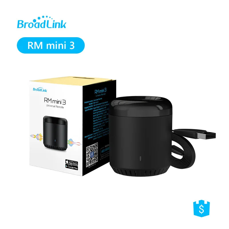 Smart Home Hub ALL IN ONE BroadLink RM4 Universal Remote works with Alexa, Google Home, Siri, IFTTT