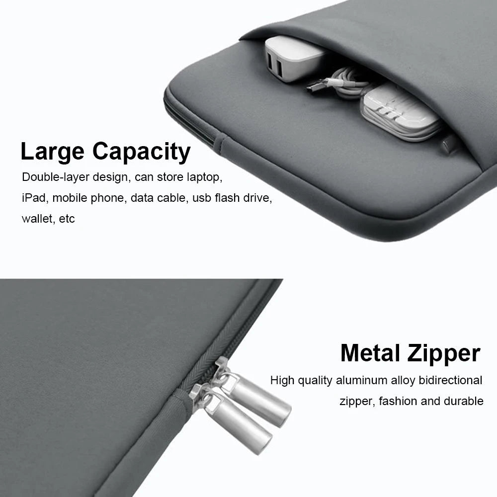 Laptop Sleeve Bag 11 12 13 14 15 15.6 17 inch PC Cover For MacBook Air Pro Retina Xiaomi HP Dell Acer Notebook Computer Case