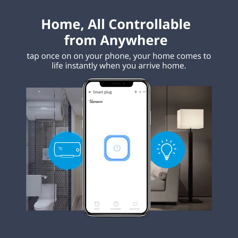 SONOFF S26 220V 16A Smart Plug ewelink WIFI Power Socket Timer Outlet Remote Compatible With Alexa Google Home IFTTT