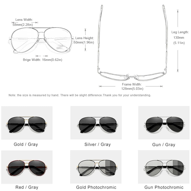 KINGSEVEN NEW Fashion Men's Aluminum Sunglasses Polarized Fishing Driving Sun glasses Brand Men UV400 Photochromism Lens Male