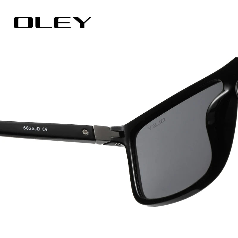 OLEY Men Polarized Sunglasses Brand Vintage Square Driving Movement Sun Glasses Driver Safety Protect UV400 Eyeglasses Y6625