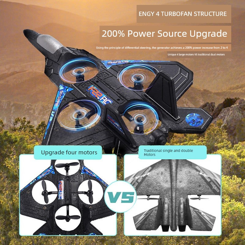 Kids Remote Control Aircraft Fighter Glider Foam Drone for Aerial Photography Elementary School Student Small Boy Toy Model Aircraft