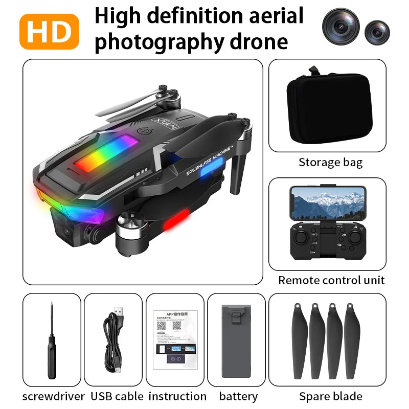 XIAOMI Drone A11 Max 8k Dual Camera Aerial Photography Aircraft Omnidirectional Obstacle Avoidance Blushless Motor 1 Key Return