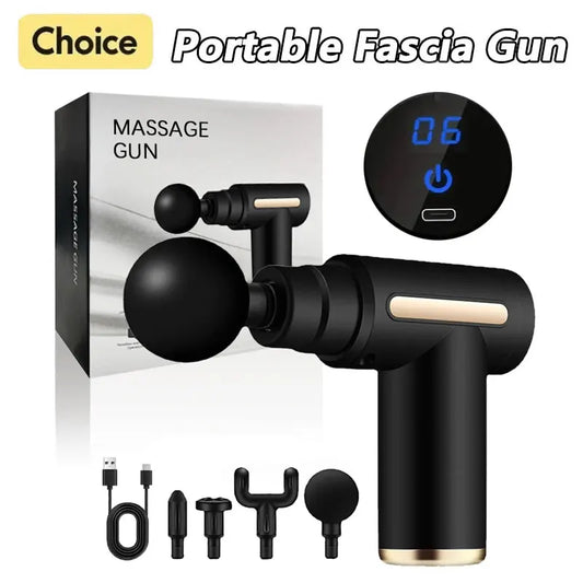 Portable Fascial Massage Gun Multifunctional Electric Percussion Pistol Massager Neck Muscle Relaxation Fitness For the Shoulder