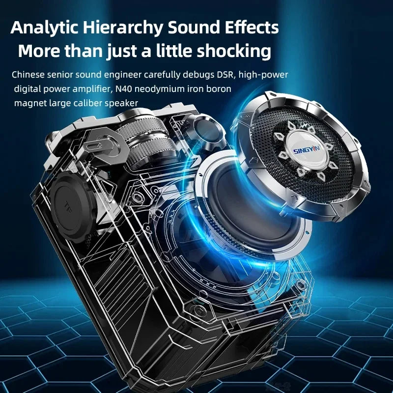 Mini Portable Bluetooth Speaker Mechanical Style Audio TF Card Insertion High Volume Music Player HIFI Stereo Wireless Subwoofer