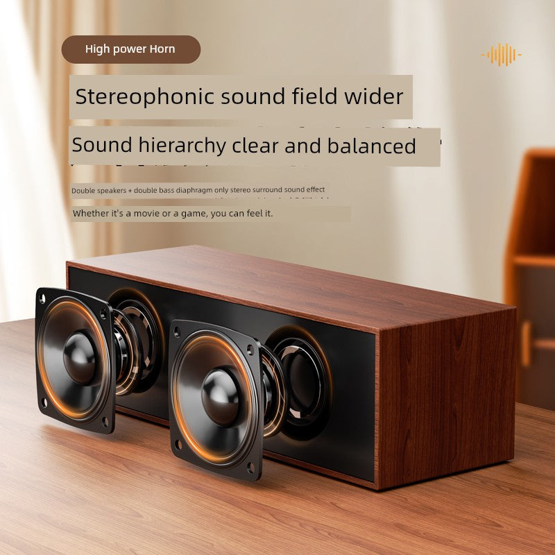 Lenovo Bluetooth Wooden Desktop Portable Speaker