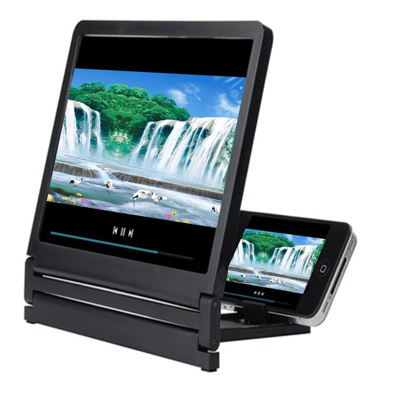 3D Screen Amplifier Mobile Phone Screen Video Magnifier Enlarge 2-3 Times High Definition Amplifier Foldable Smartphone Stand
