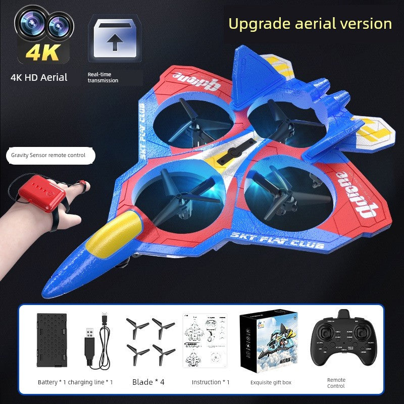 Kids Remote Control Aircraft Fighter Glider Foam Drone for Aerial Photography Elementary School Student Small Boy Toy Model Aircraft