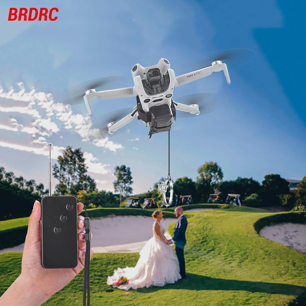 BRDRC Universal Airdrop System Payload Delivery Thrower Air Dropper Device For DJI Mavic 3/ Air 3/2s Drone Accessories