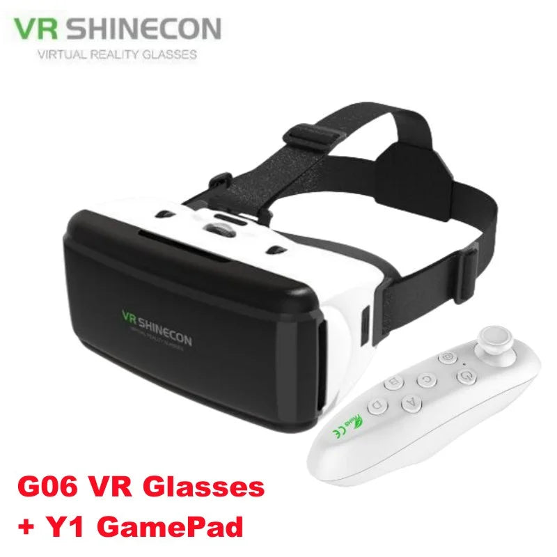 Virtual Reality VR Glasses IMAX Huge Screen 3D Glasses Google Cardboard Box VR Helmet for 4.5-6.53" Phone,Support Game Joysticks