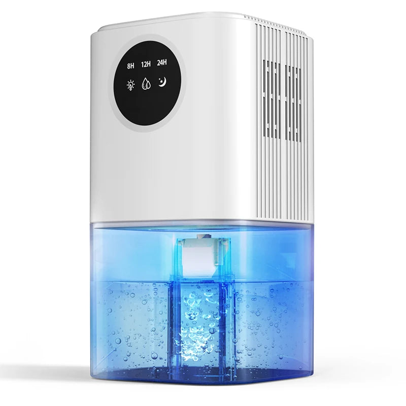 B221 Smart Home Dehumidifier 1.7L Large Capacity Dehumidifier Bathroom Basement Timing Dehumidifier with Colored Lights