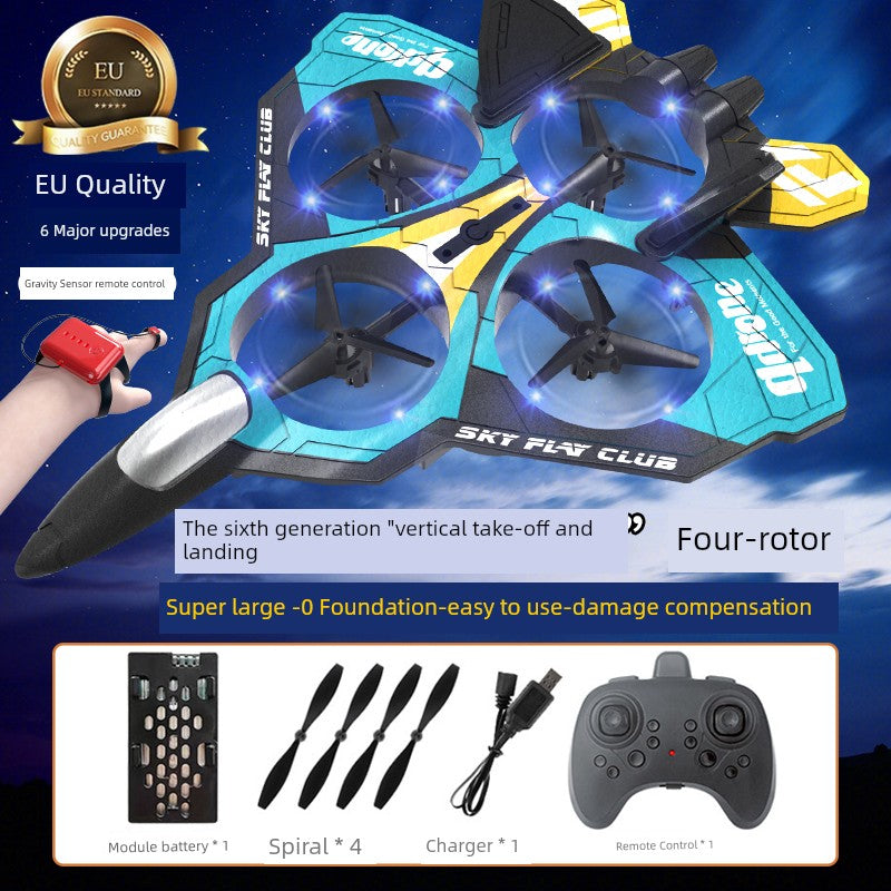 Kids Remote Control Aircraft Fighter Glider Foam Drone for Aerial Photography Elementary School Student Small Boy Toy Model Aircraft