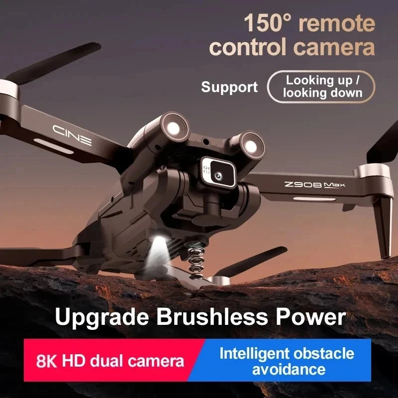 Xiaomi Z908Pro Max Drone with 4k professional Dual HD camera Mini Drone ESC FPV Obstacle Avoidance Brushless Quadcopter RC Toys
