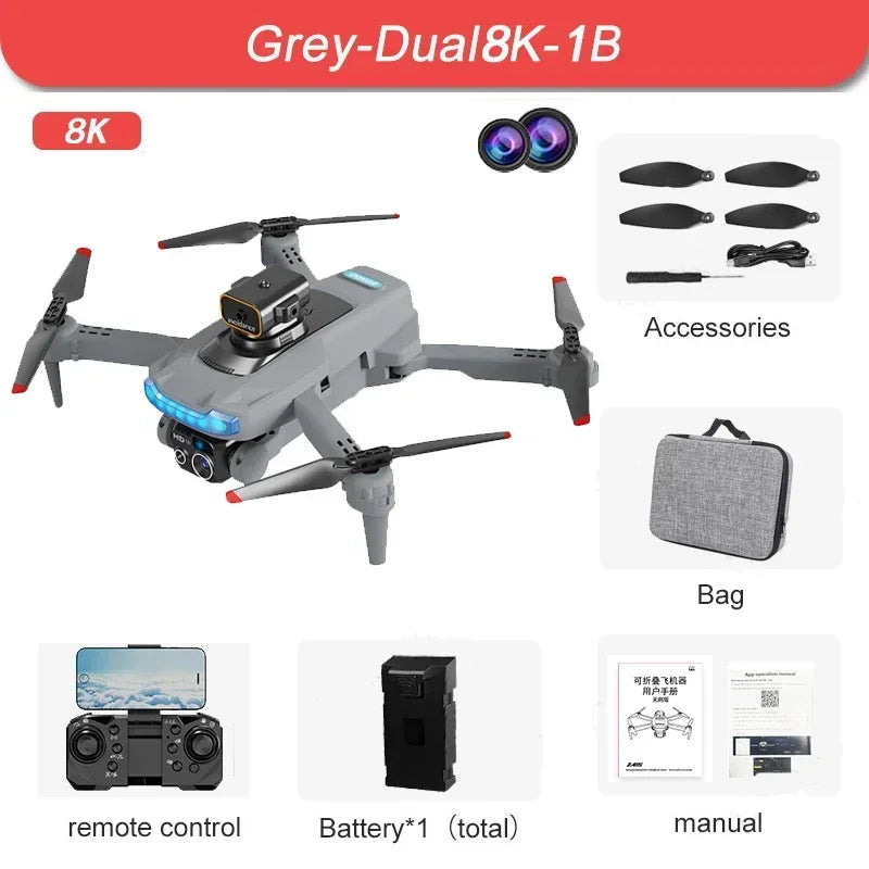 For Xiaomi P15 Drone Professional 8K GPS HD Aerial Photography Dual-Camera Omnidirectional Obstacle Drone for Adult Child Toys