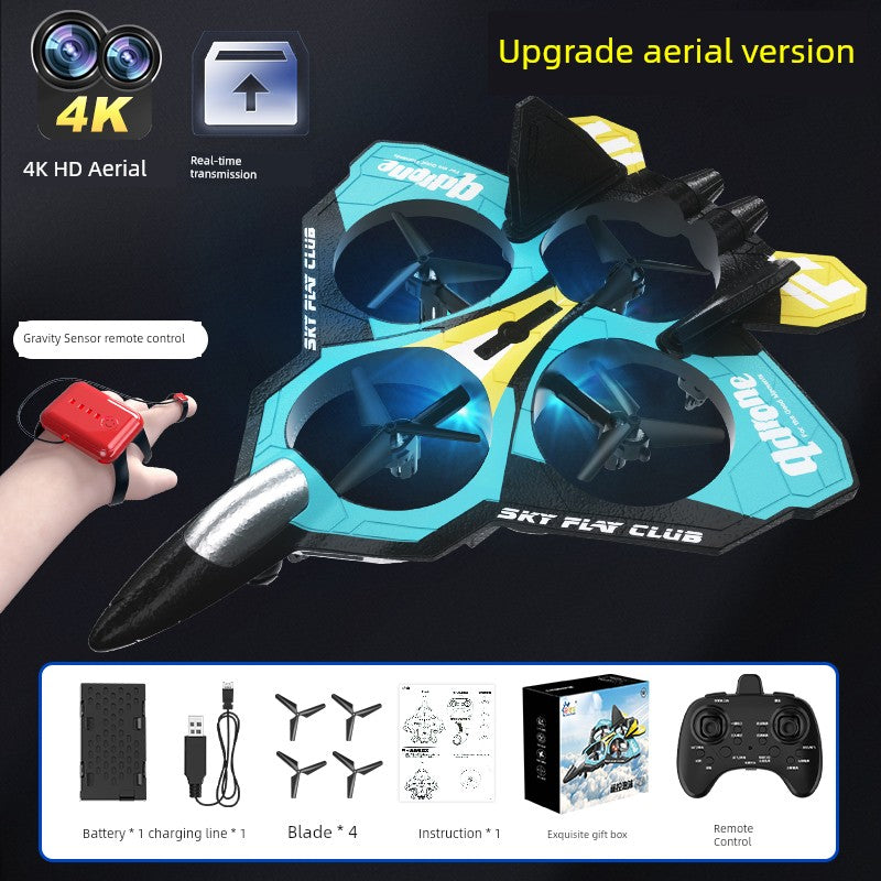 Kids Remote Control Aircraft Fighter Glider Foam Drone for Aerial Photography Elementary School Student Small Boy Toy Model Aircraft