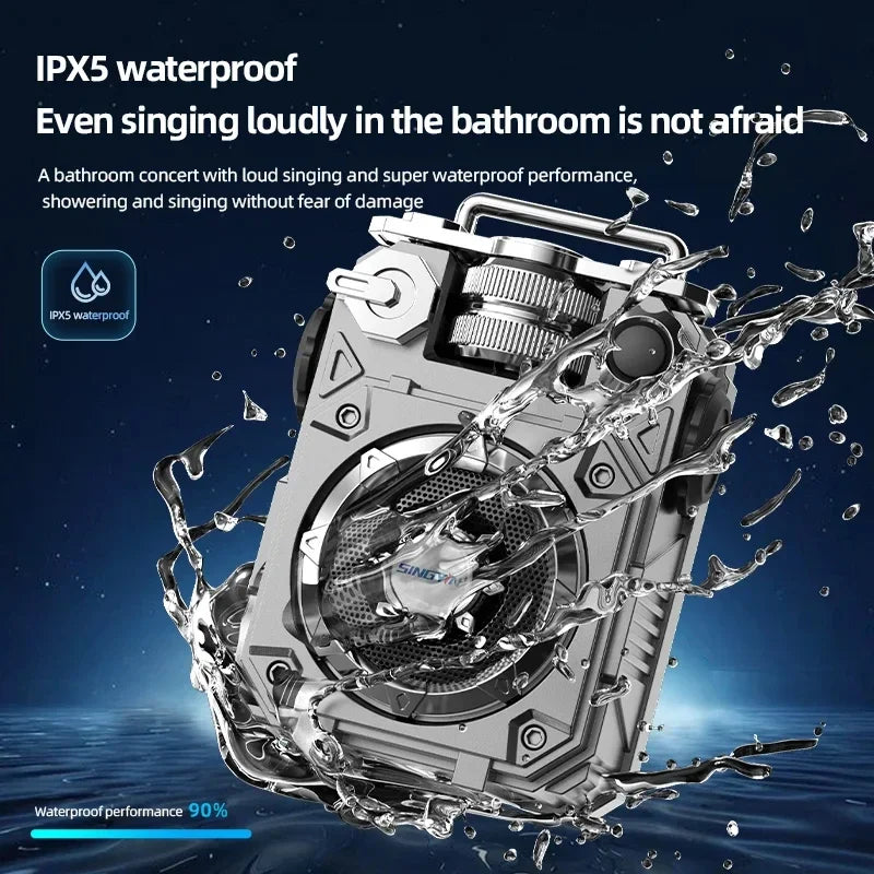Mini Portable Bluetooth Speaker Mechanical Style Audio TF Card Insertion High Volume Music Player HIFI Stereo Wireless Subwoofer