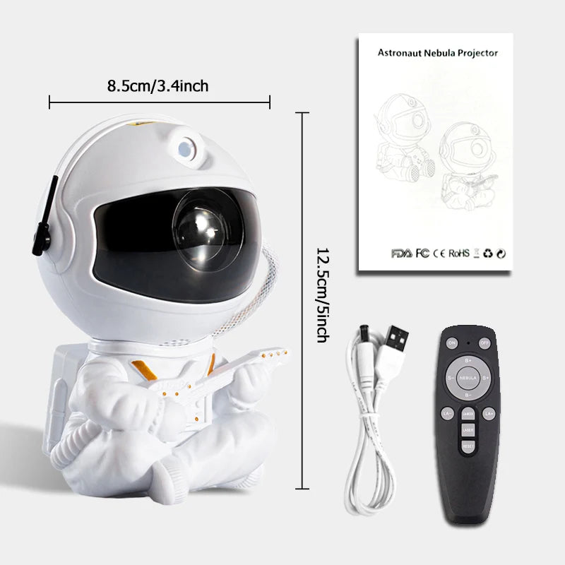 Astronaut Star Projector Galaxy Night Light Space Projector Starry Nebula Ceiling LED Lamp for Bedroom Home Decorative Kids Gift